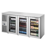 True TBR72-RISZ1-L-S-GGG-1 - Back Bar Cooler, three-section, 72